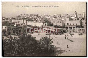 Old Postcard General view Sousse And Course Of The Navy