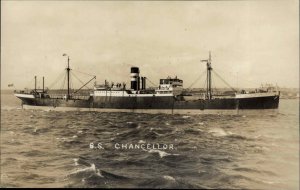 Steamer Steamship S.S. Chancellor Vintage Real Photo Postcard