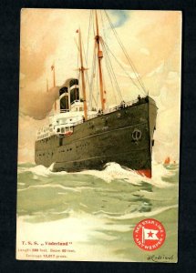 PX5a Steamship T.T.S. Vaderland Signed, 1912 Red Star Line Antwerpen