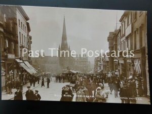 Birmingham BULL RING OPEN MARKET Excellent Animated Scene c1906 RP by Rotary