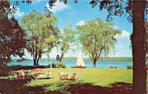 ANGOLA INDIANA~SPRING POINT-LAKE JAMES POSTCARD 1960s