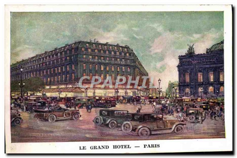 Old Postcard Grand Hotel Paris