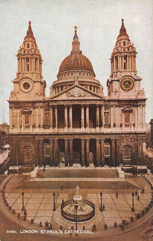 St. Paul's Cathedral, London, England, Early Postcard, Unused