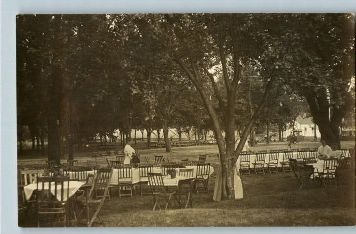Old RPPC Postcard-Unknown Location-Picnic/Banquet Scene