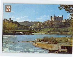 Postcard Tajo River and Castle, Toledo, Spain