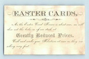 Lot Of 3 1880's H.S Bundy Booksellers Stationers Easter Cards Cute Girls P163