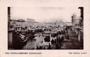 FRANCO BRITISH EXHIBITION~INDIAN COURT~DAVIDSON BROS REAL PHOTO  POSTCARD c1908