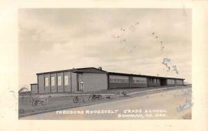 Bowman North Dakota Roosevelt Grade School Real Photo Antique Postcard K98521