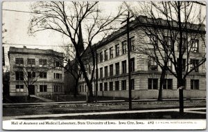 1909 Hall Of Anatomy Medical Laboratory State University Iowa Posted Postcard