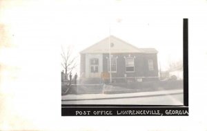 Lawrenceville Georgia Post Office Real Photo Vintage Postcard AA43664