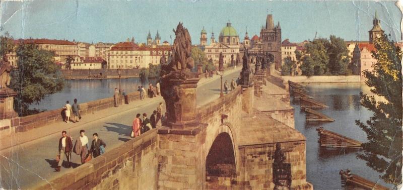 B32718 Praha Charles Bridge czech republic bent