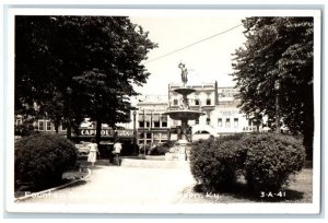 c1950's Fountain Square Park Theater View Bowling Green KY RPPC Photo Postcard