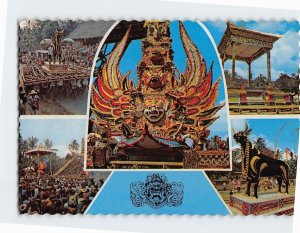 Postcard Place for storing up corpses and cremation ceremony in Bali, Indonesia