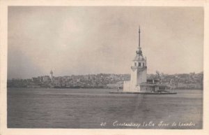 Constantinople Turkey Lighthouse Real Photo Vintage Postcard AA72739