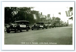 1928 UCV Parade Staff Cars Little Rock Arkansas AR Reprint Vintage Postcard