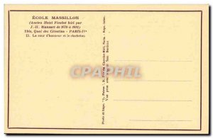 Old Postcard Paris Ecole Massillon Quai des Celestins