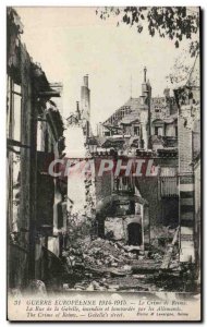 Old Postcard Militaria Reims Reims crime Rue de la Gabelle burned and bombed ...