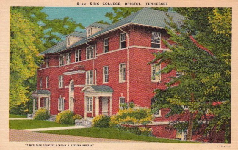 Postcard King College Bristol TN