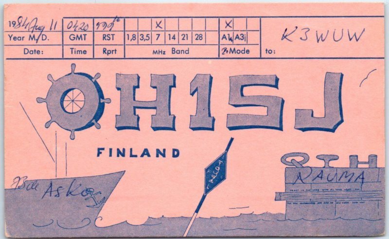 Postcard - Oh1sj, Finland