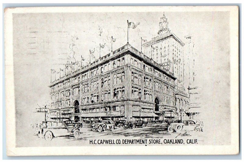 1928 H.C. Capwell Co. Department Store Exterior Oakland California PNC Postcard