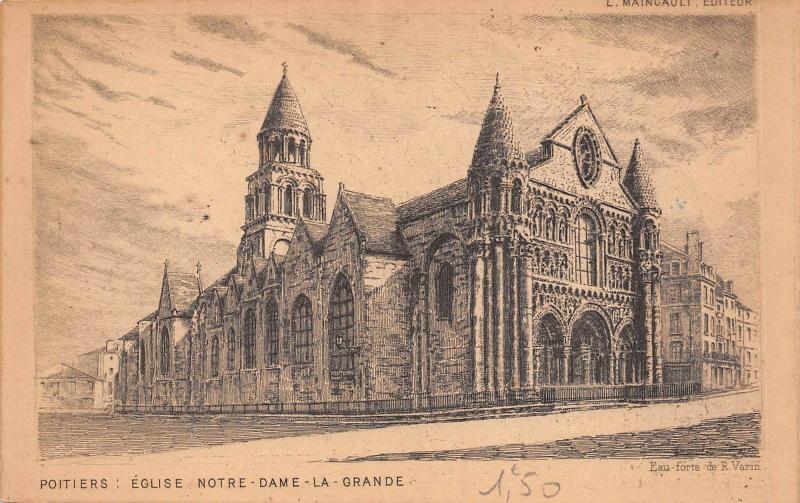 BF3974 poitiers eglise notre dame la grande france