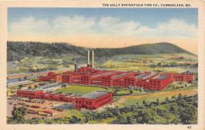 A75/ Cumberland Maryland Md Postcard Linen Kelly Springfield Tire Co Factory 1