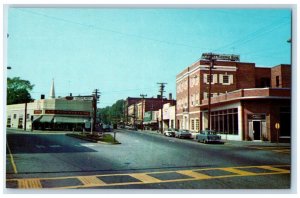 c1960's Bank Square Woolworth Laconia New Hampshire NH Vintage Postcard