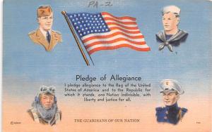 Pledge of Allegiance, Guardians of Our Nation Patriotic Sample Stamp on back 