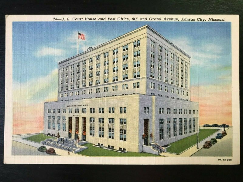 Vintage Postcard 1939 U.S. Court House & Post Office, Kansas City Missouri (MO)