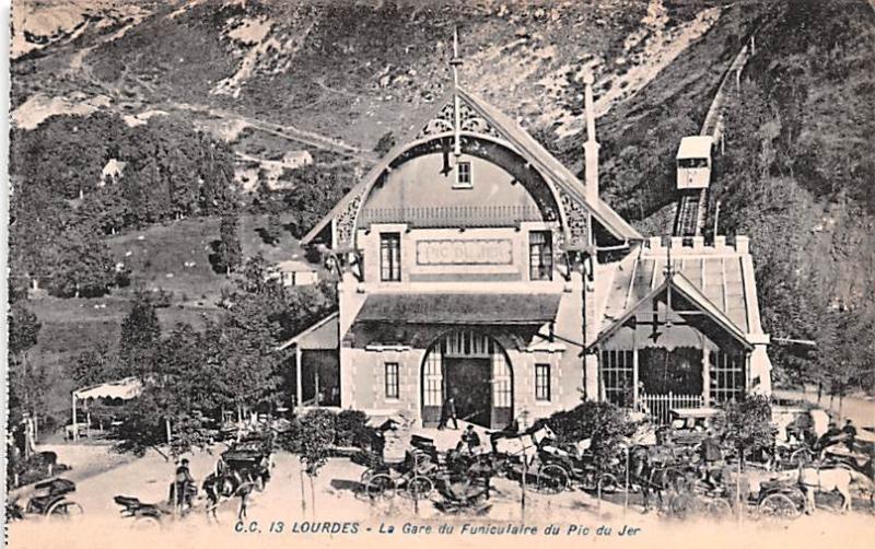 Lourdes France La Gare Du Funiculaire Du Pic Du Jer Lourdes La Gare Du Funicu Hippostcard