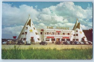 Golden Colorado CO Postcard Tepee Curio Store Bergen Park Junction 1960