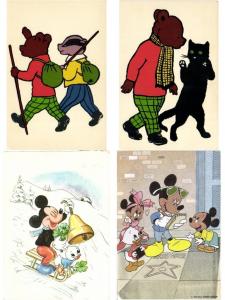 CARTOONS incl. DISNEY 66 Postcards mostly pre-1970