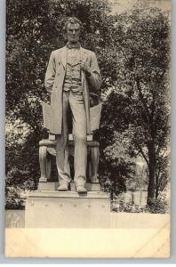 Old Postcard~Saint Gaudens Lincoln Statue..Chicago,IL