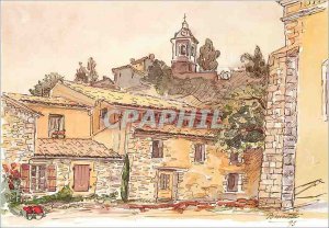 Postcard Modern Banon Church Square (Model of after Original)