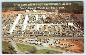 ANDERSON, S.C.  Jockey Lot, Farmer's Market WORLD'S BEST FLEA MARKET Postcard