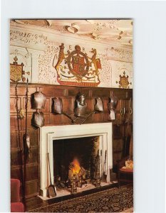 Postcard Firearms & Armour Around the Fireplace Levens Hall The Hall England