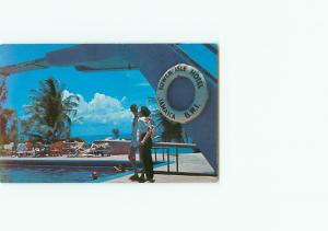 Vintage Postcard Tower Isle Hotel Swimming Pool Jamaica B W I Carribean # 3212