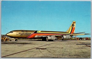 Ecuador 1970s Postcard Empresa Ecuatoriana De Aviacion Boeing 707