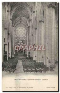 Saint Maixent Old Postcard Interior of the abbey & # 39eglise
