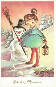 Christmas Lot with 10 Snowman Postcards Happy New Year L1