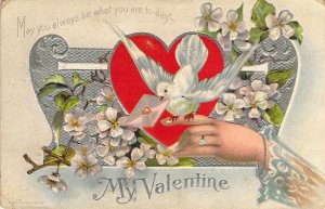 c.1910, Be What you are today, My Valentine, Old Postcard