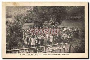 Postcard Old Children Collonges Claire Joy Summer Camp