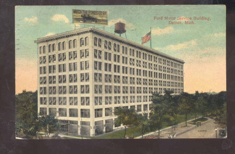 DETROIT MICHIGAN FORD MOTOR COMPANY SERVICE BUILDING 1915 VINTAGE POSTCARD