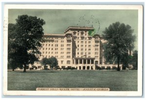 1929 Forrest Hills Ricker Hotel & Restaurant Building Augusta Georgia Postcard