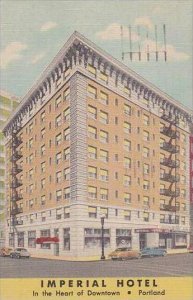 Oregon Portland Imperial Hotel 1953