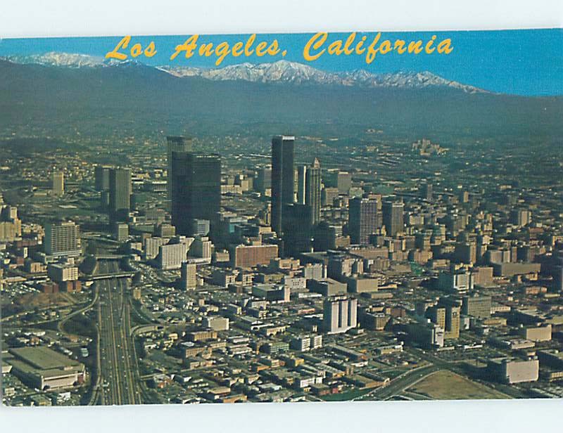 Unused Pre1980 AERIAL VIEW OF TOWN Los Angeles California CA F8847