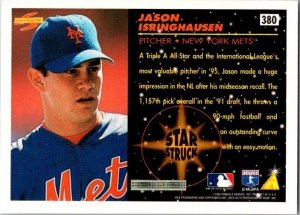 1989 Score Baseball Card Jason Isringhausen New York Yankees sk20878