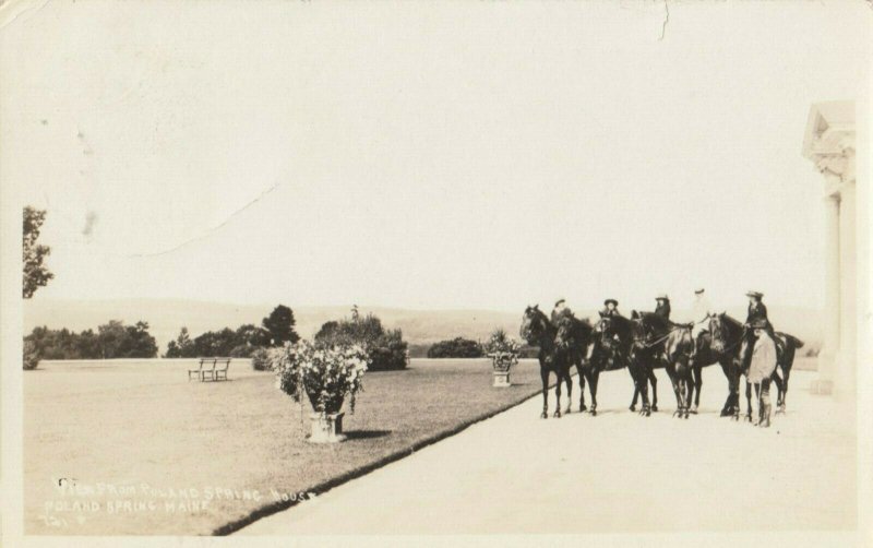 RP: POLAND SPRINGS, Maine , 1920 , Horse Back Riding