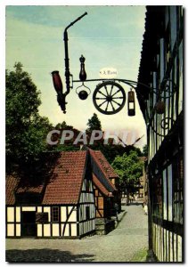 Modern Postcard Den Gamle By Arhus Denmark the turner's sign 1850 1900 Naestved