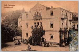 Bad Kissingen Germany c1910 Postcard Hotel Schmidt Bristol repaired corner